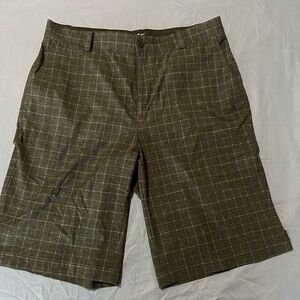Nike Men's Dark Gray Checkered‎ Golf Shorts